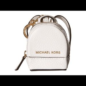 Micheal Kors Rhea Leather Backpack Key Charm